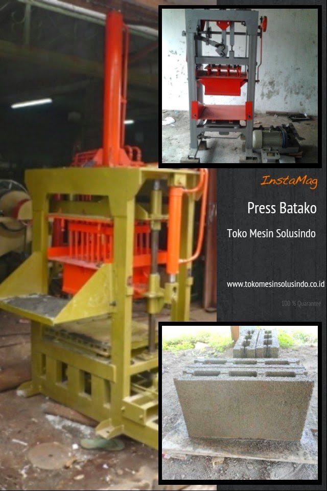 MESIN PEMBUAT BATAKO / PAVING DENGAN SISTEM PRESS HIDROLIK 