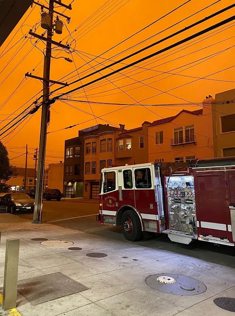 Оранжевое сияние и много дыма: фото окутанного пожарами Сан-Франциско