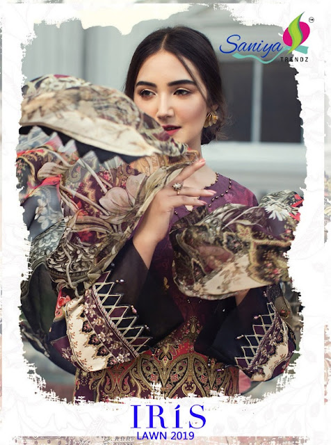 Saniya Trendz Iris Lawn 2019 Pakistani Suits wholesale