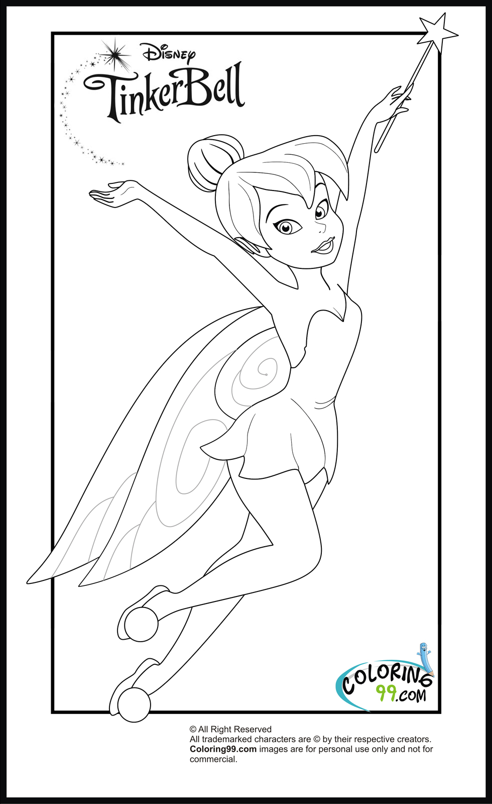 Tinkerbell Coloring Pages Team Colors Tinkerbell Coloring Pages Team Colors