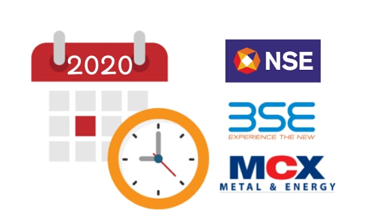 Trading Holiday Calendar Nse Bse Mcx 2020 Commodity Market Timing
