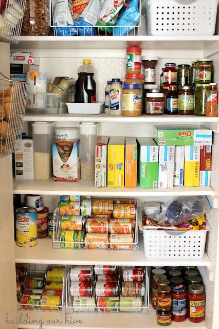 Building Our Hive: Pantry Organization & Storage- before & after