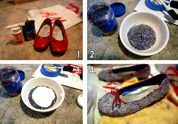 Ruche: Project DIY: Glitter Shoes
