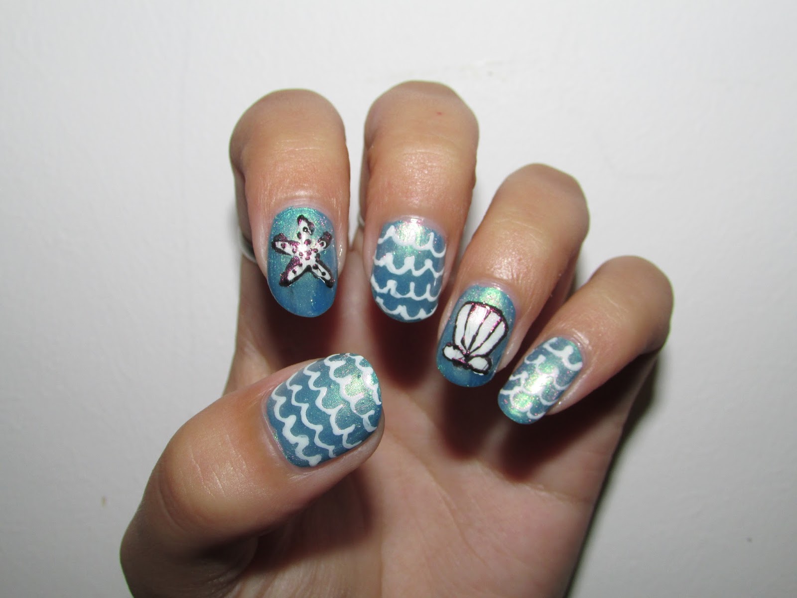 Mermaid Chrome Nail Designs for Short Nails - wide 2