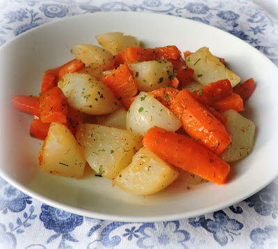 Honey Dill Glazed Turnips & Carrots