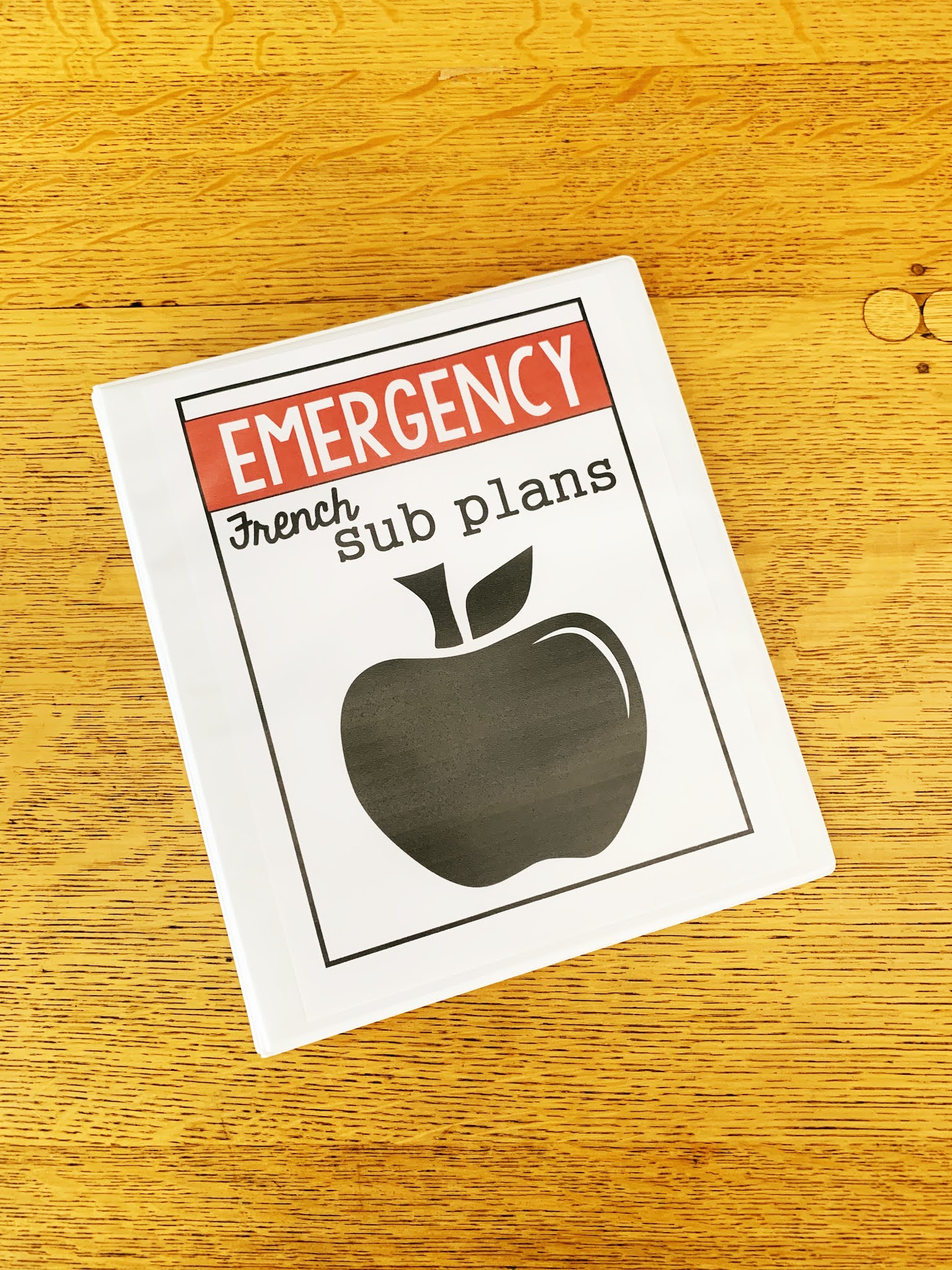 How to organize your French emergency teaching binder The French Nook