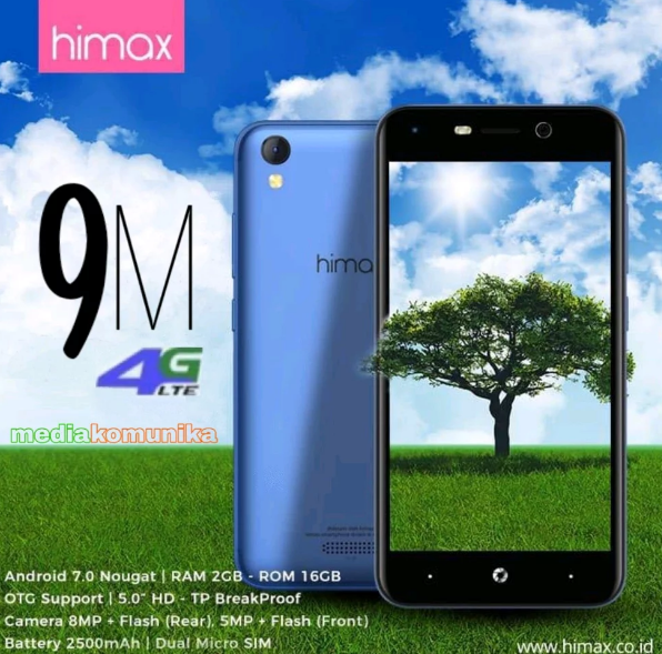 New Himax 9m 4g Dengan Ram 2gb Murah Harga Dan Spesifikasi Hp