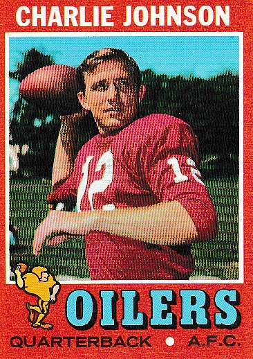 1971 Football Cards Houston Oilers