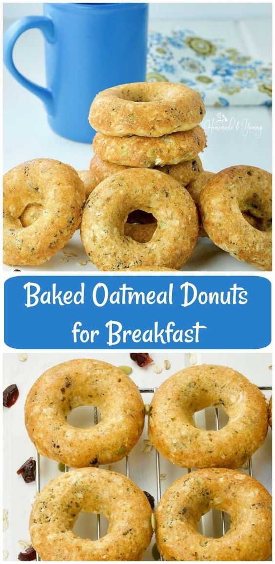 BAKED OATMEAL DONUTS FOR BREAKFAST Yummy Food