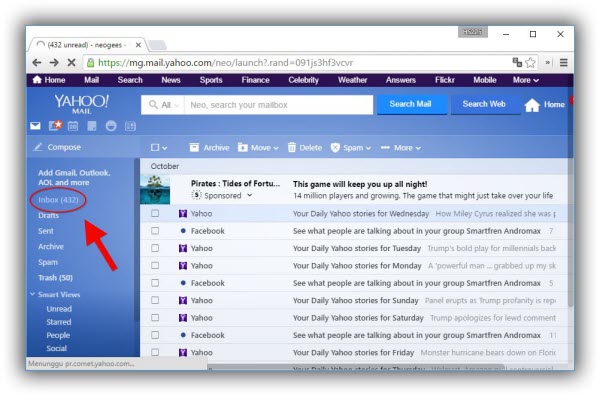 Cara Menghapus Ratusan Inbox di eMail Yahoo dengan Mudah dan Cepat