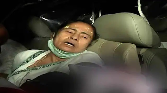 नंदीग्राम में ममता घायल नंदीग्राम में ममता घायल Bengal Chief Minister Mamata Banerjee