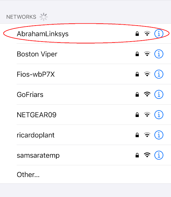 Network Name: AbrahamLinksys