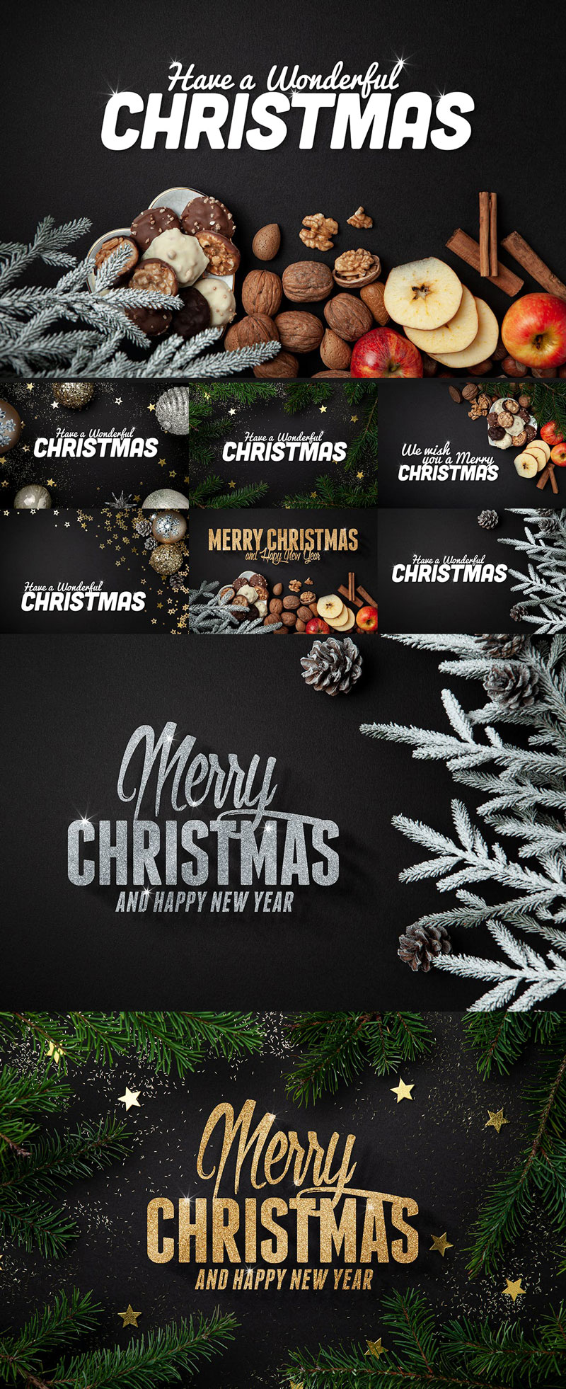 6 Christmas Backgrounds with Editable Text 2 6 Christmas Backgrounds with Editable Text Download