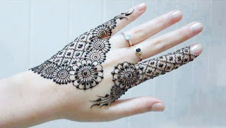 Eid Ul Adha Floral Net Henna Design