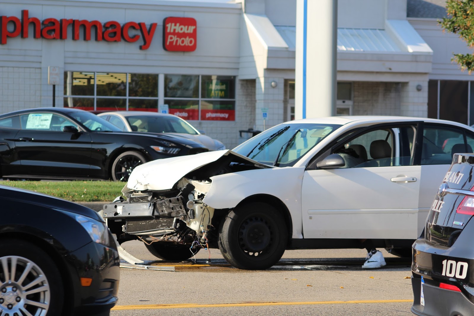 Purple Walrus Press Two car accident corner of Hewitt and Washtenaw in