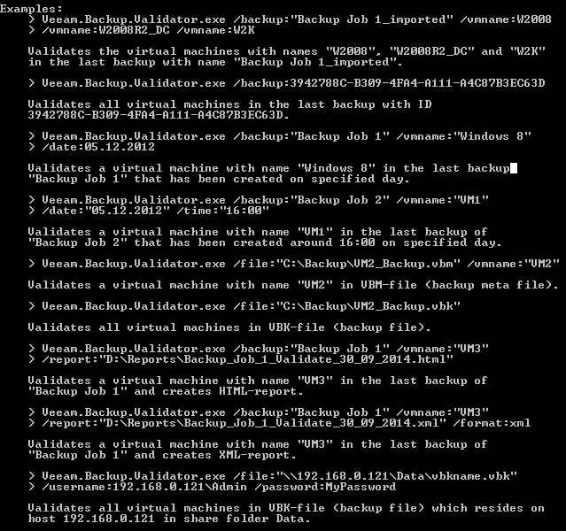Dica Veeam Backup & Replication: Verificando backups via Linha de comando com o Veeam.Backup.Validator