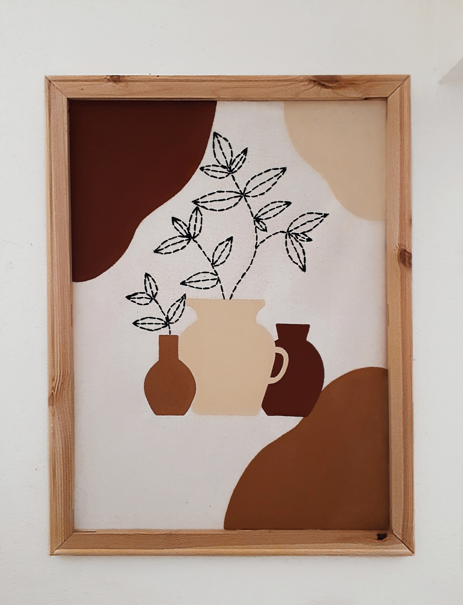 Embroidered Canvas Art Opal Crown