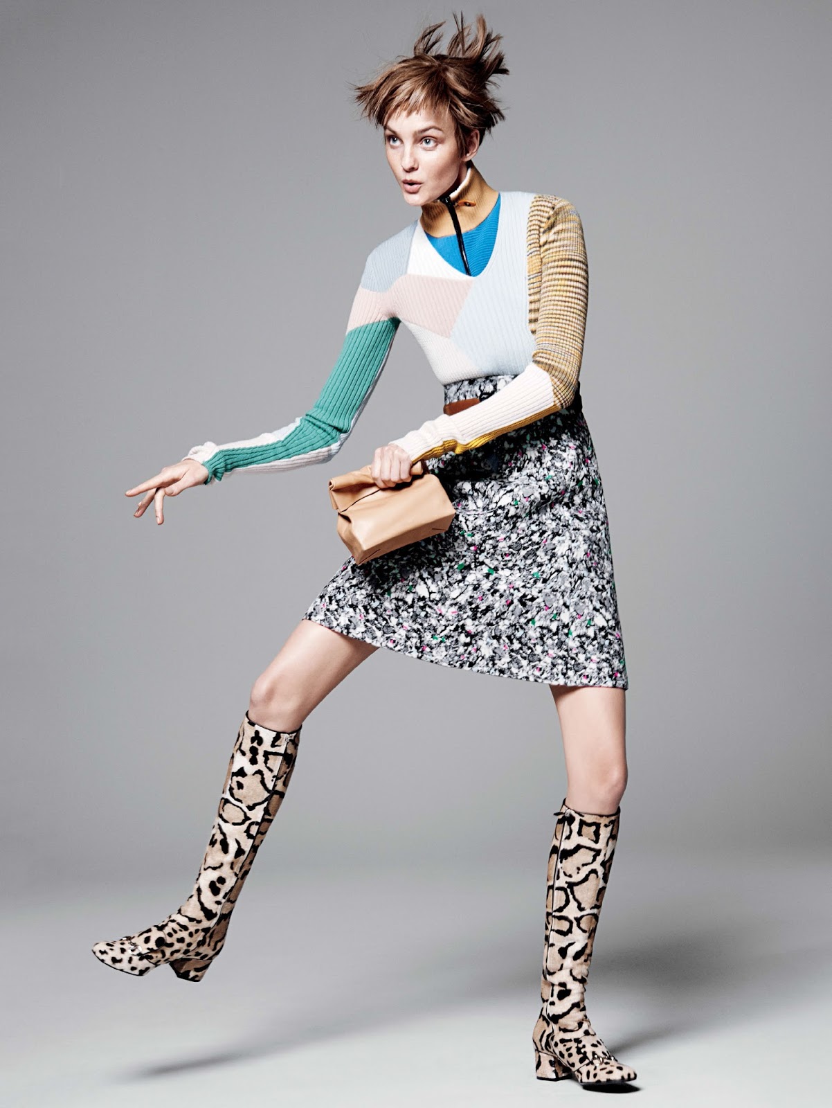 clash mob: caroline trentini by david sims for vogue august 2014