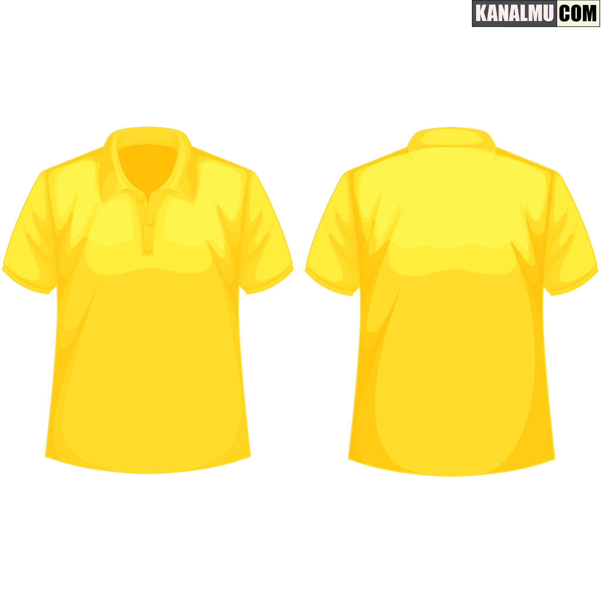 mentahan kaos polos kuning polo PNG - kanalmu