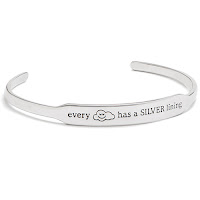 ORIGAMI OWL TROLLS "EVERY CLOUD HAS A SILVER LINING" SILVER HAPPYGRAM™ BANGLE available at StoriedCharms.com