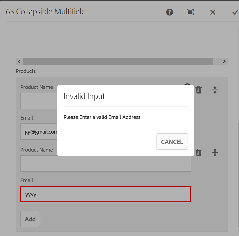 How to Enable Custom Validation on multifield Touch UI ??? Adobe