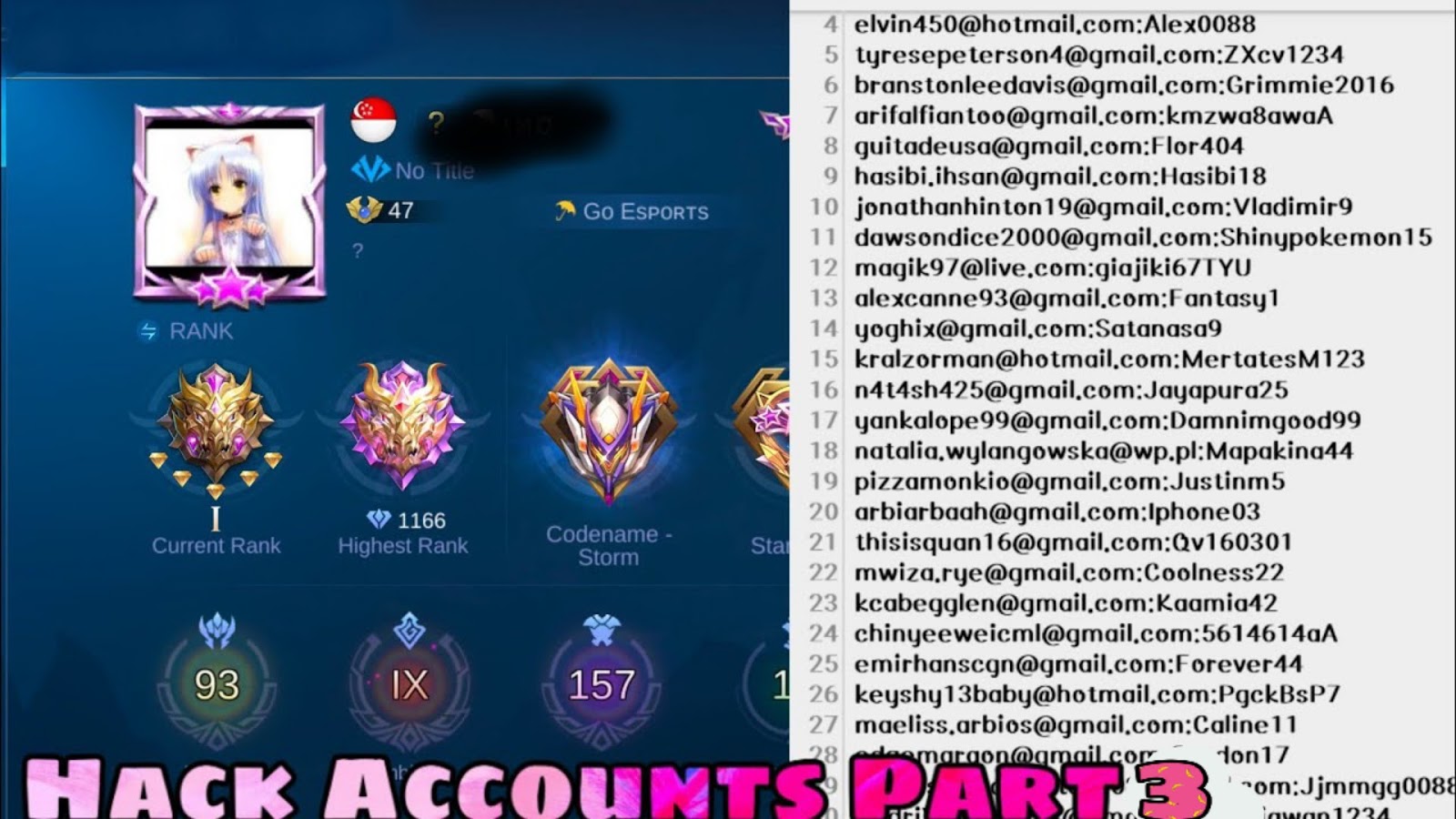 Mobile Legends Free Accounts