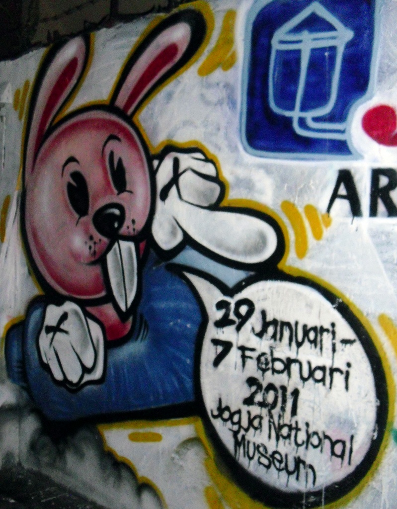 Graffiti Mural Art in Wall Jogja National Museum Digital Graffiti