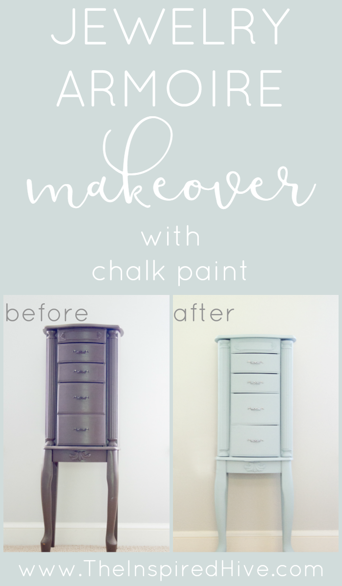 How to update a jewelry storage armoire with chalk paint