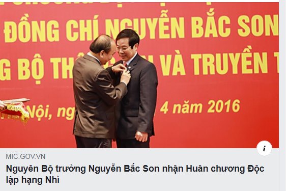 Nguyên Bộ trưởng Nguyễn Bắc Son nhận Huân chương Độc lập hạng Nhì