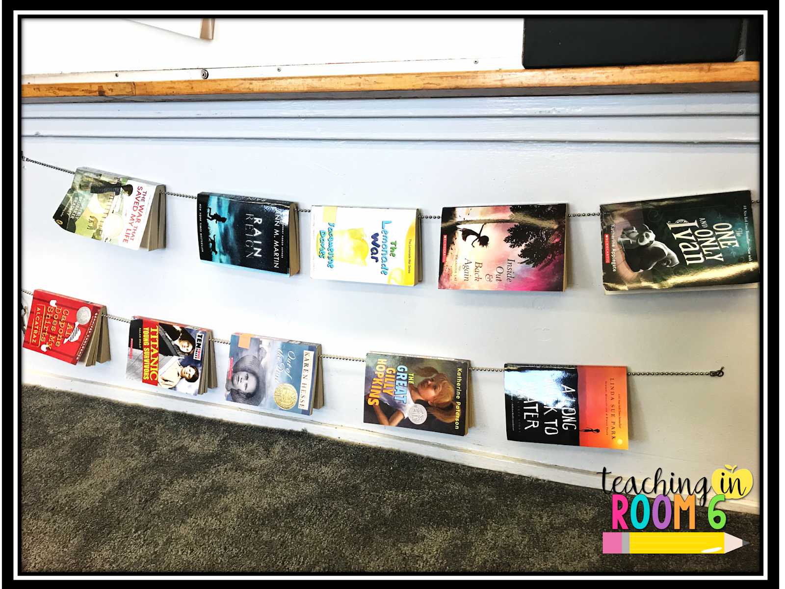 Book Display Chains Teaching in Room 6