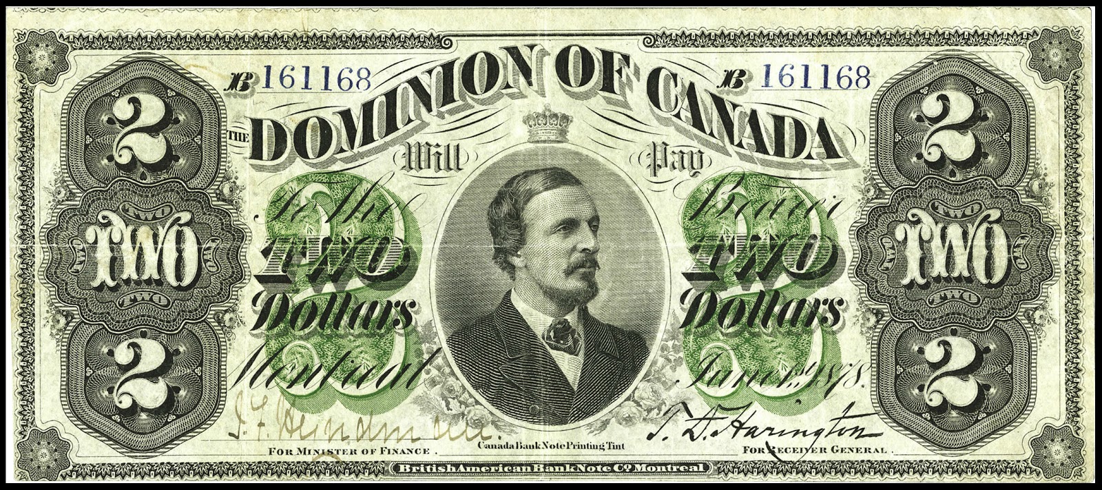 Dominion of Canada 2 Dollars Banknote 1878 Earl of DufferinWorld