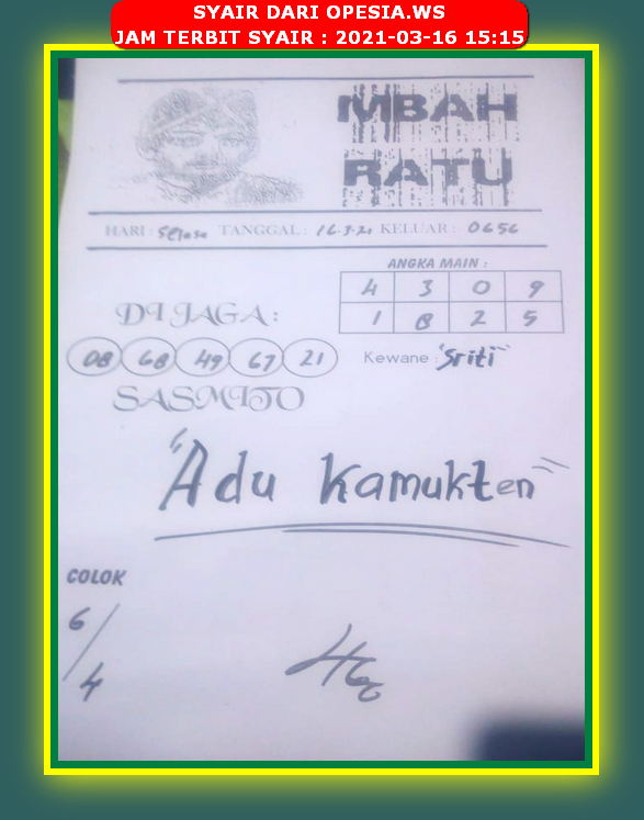 Forum Syair Hongkong 16 Maret 2021 Royal Syair