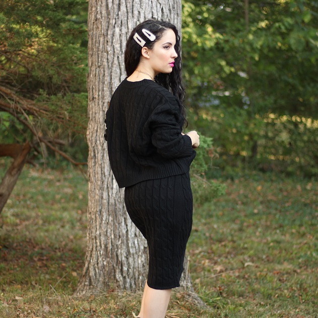 Libertad Green: Shein Black Sweater Skirt Set