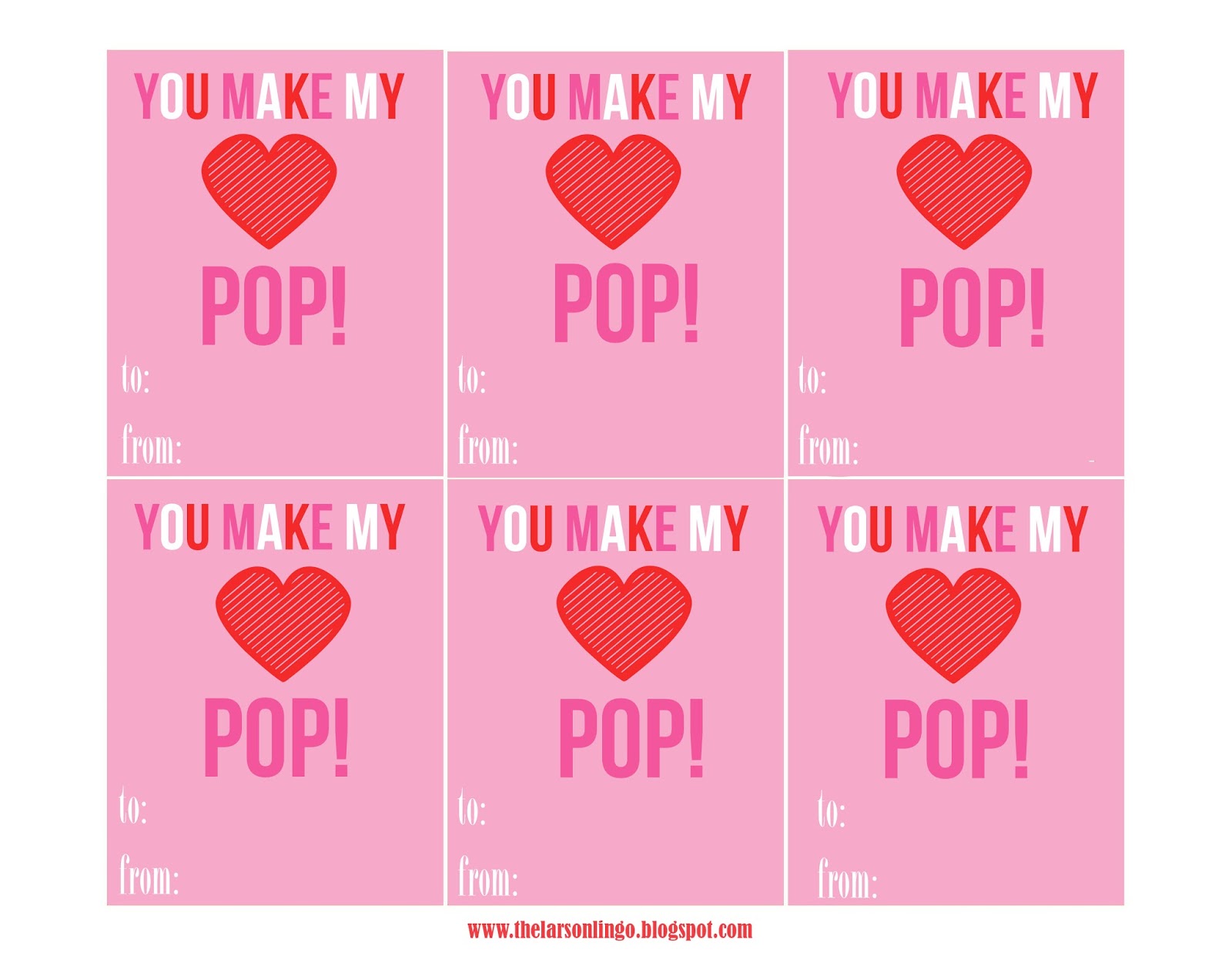You Make My Heart Pop Free Printable