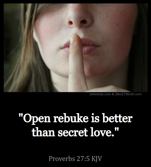 2 Timothy 2:15 Truth: Verse Of The Day: Proverbs 27:5 Kjv