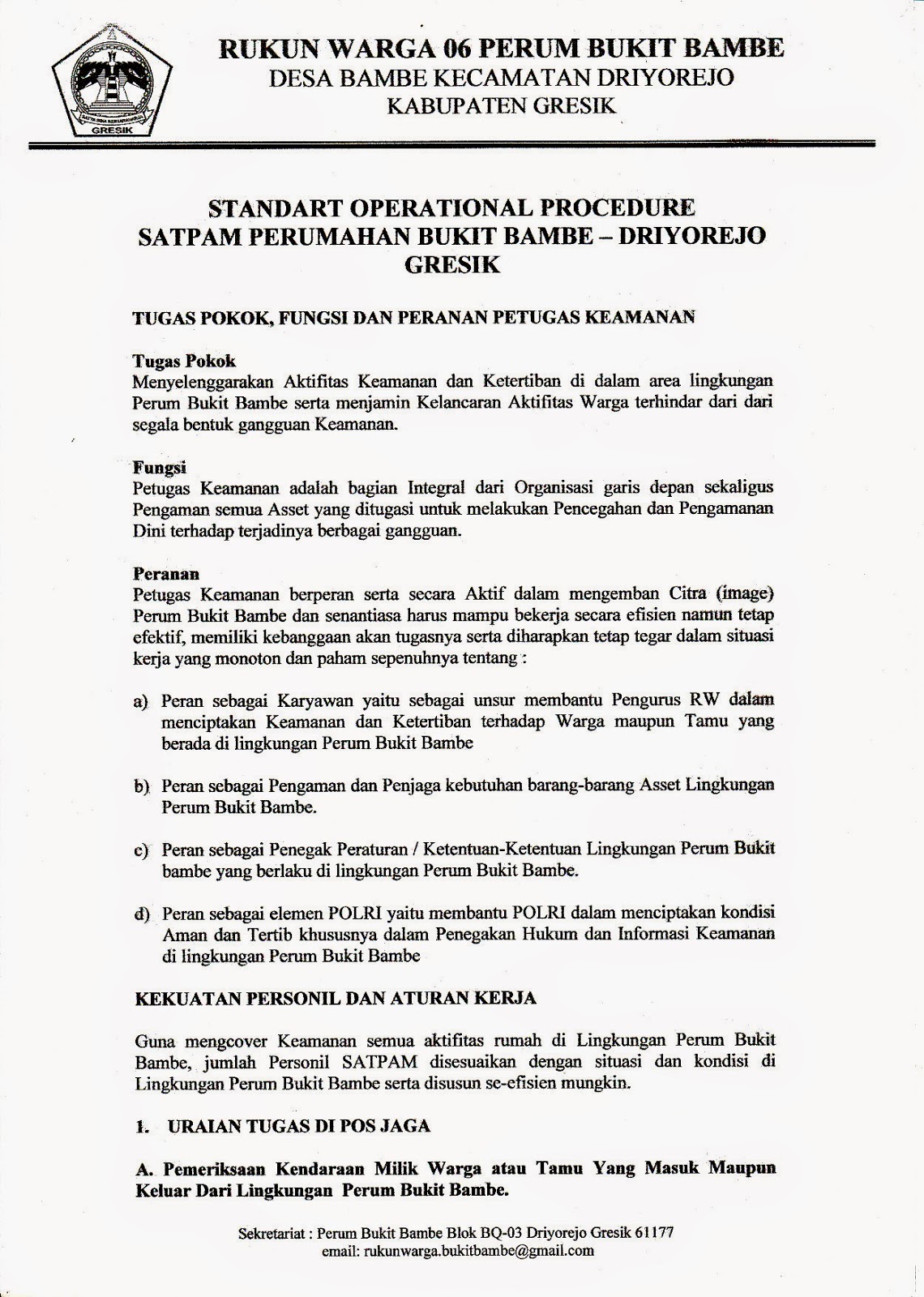 Contoh Laporan Situasi Satpam Guru Paud