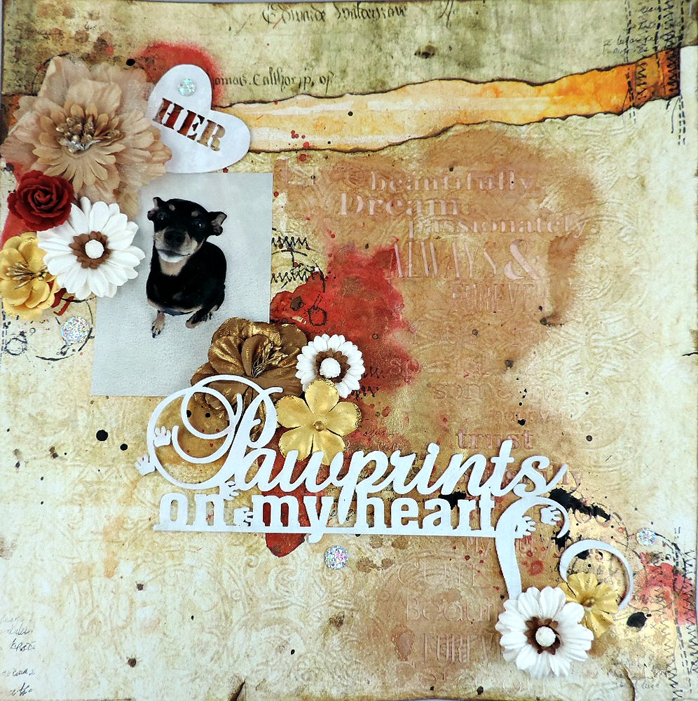 Reminisce Paw-200 Kit Scrapbook 'Pawprints On My Heart' – Album Da 12x12, Senza Acidi, Made In USA