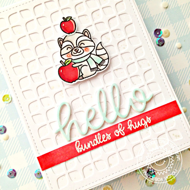 Sunny Studio Stamps: Frilly Frames Retro Petal Dies Woodsy Autumn Hello Word Die Hello Card by Franci Vignoli Sunny Studio Stamps: Frilly Frames Retro Petal Dies Woodsy Autumn Hello Word Die Hello Card by Franci Vignoli
