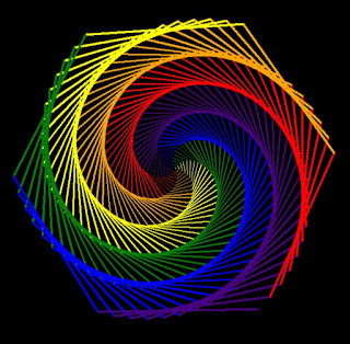 Create a Rainbow Colored Benzene Structure using Python Turtle