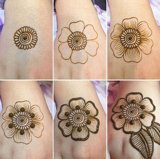 Easy Mehndi Design Step By Step Henna For Wedding