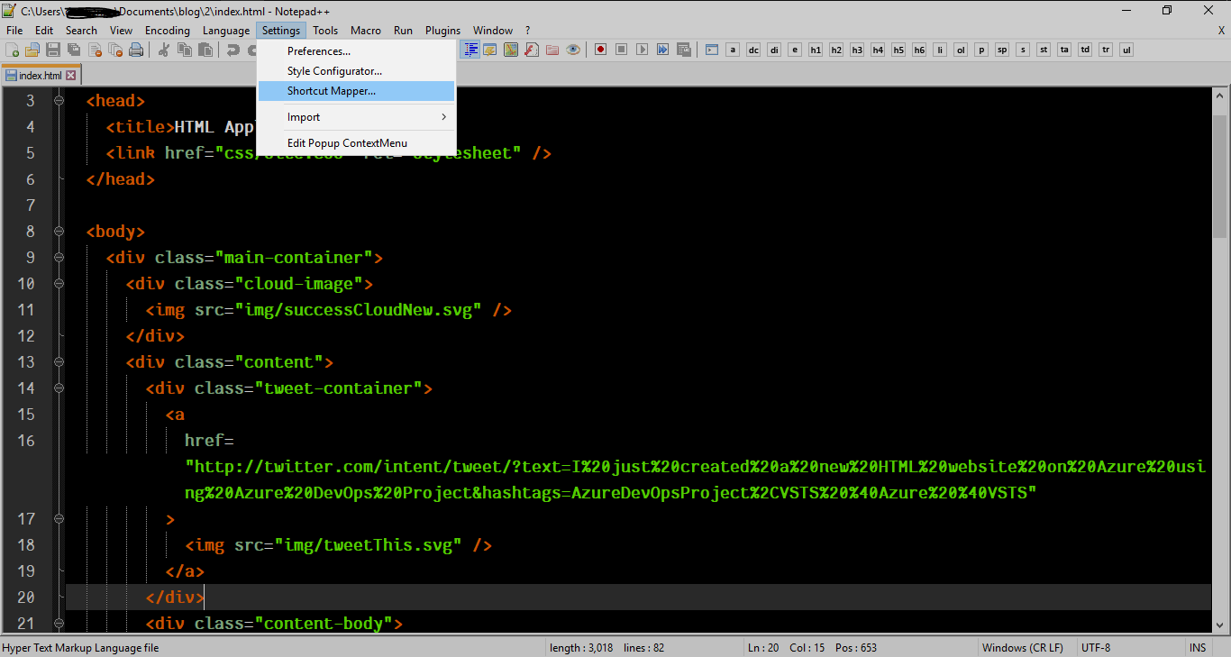 How to format HTML/CSS/JS (or any other) using node.js in Notepad++ in