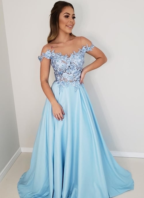 50 vestidos longos azul claro para madrinhas de casamento | Madrinhas de Casamento