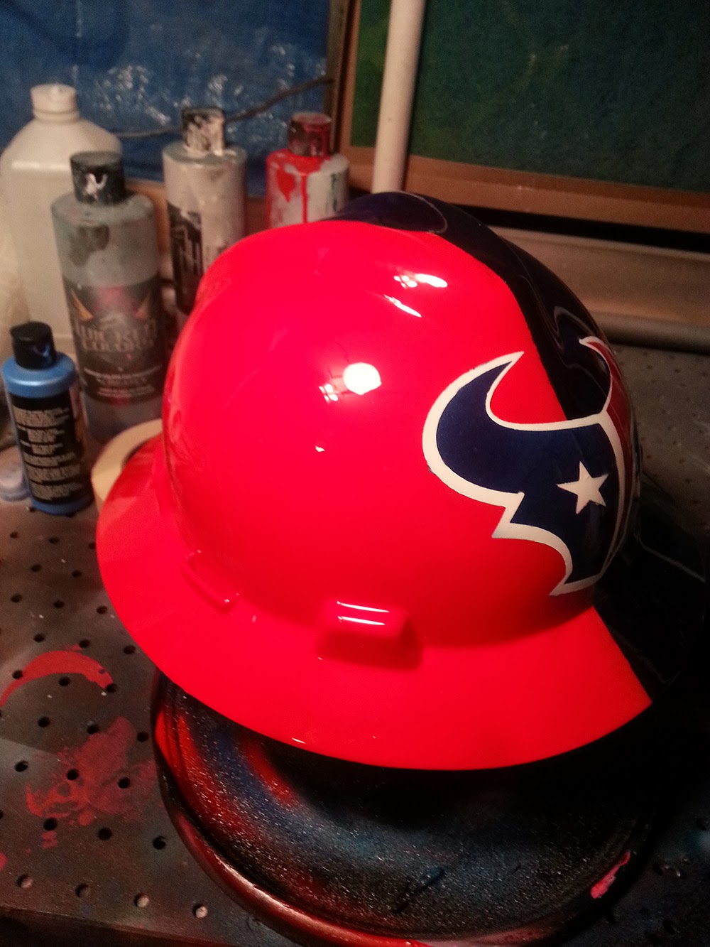 Zimmer DesignZ Custom Paint Houston Texans hard hat