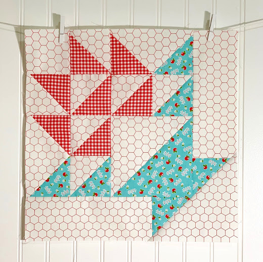 Pattern Basket Quilt Block designed by by Lori Holt of Bee in my Bonnet