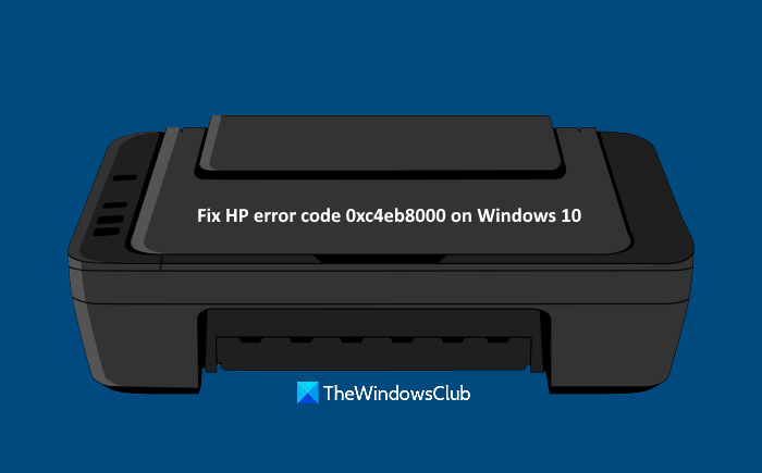 corriger le code d'erreur HP 0xc4eb8000