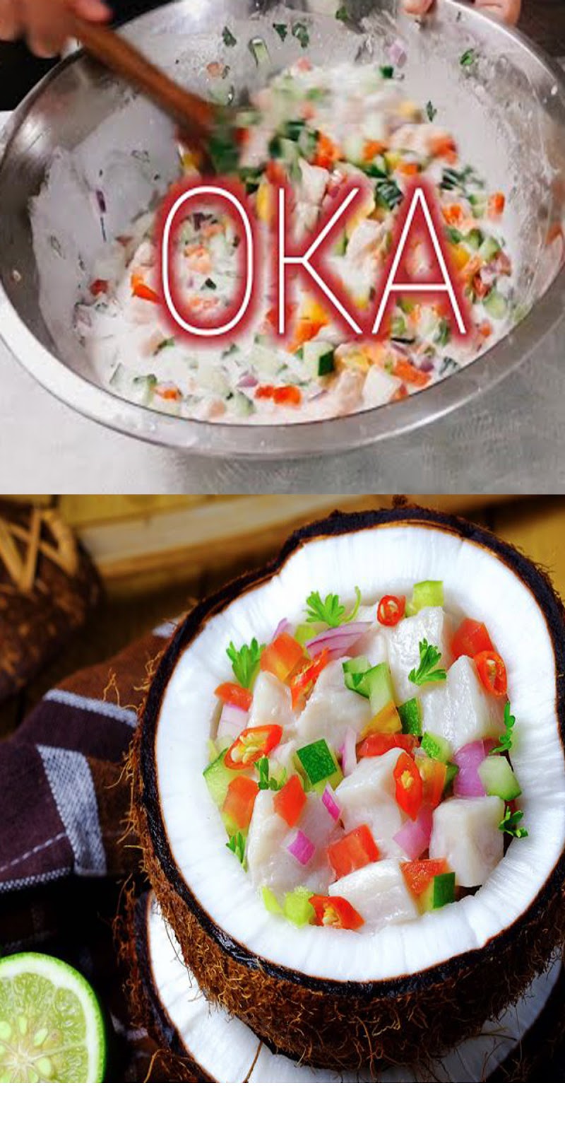 HOW TO MAKE OKA SAMOAN COCONUT RAW FISH SALAD GUEST PEEK
