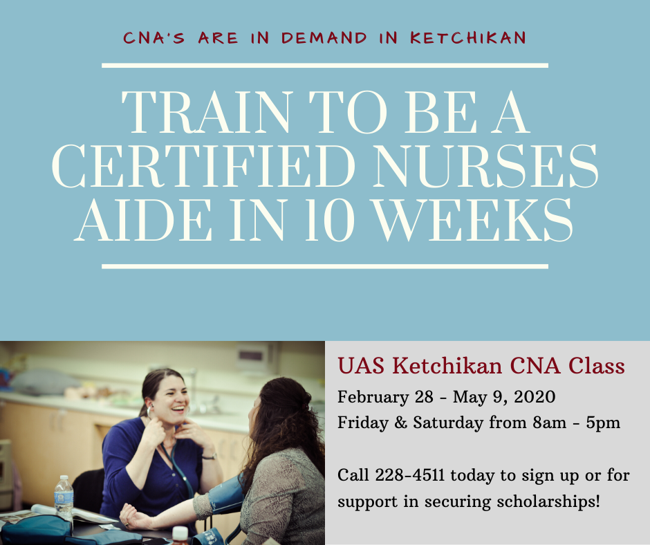 Certified Nurses Aide Classes Starting February in Ketchikan P.O.W