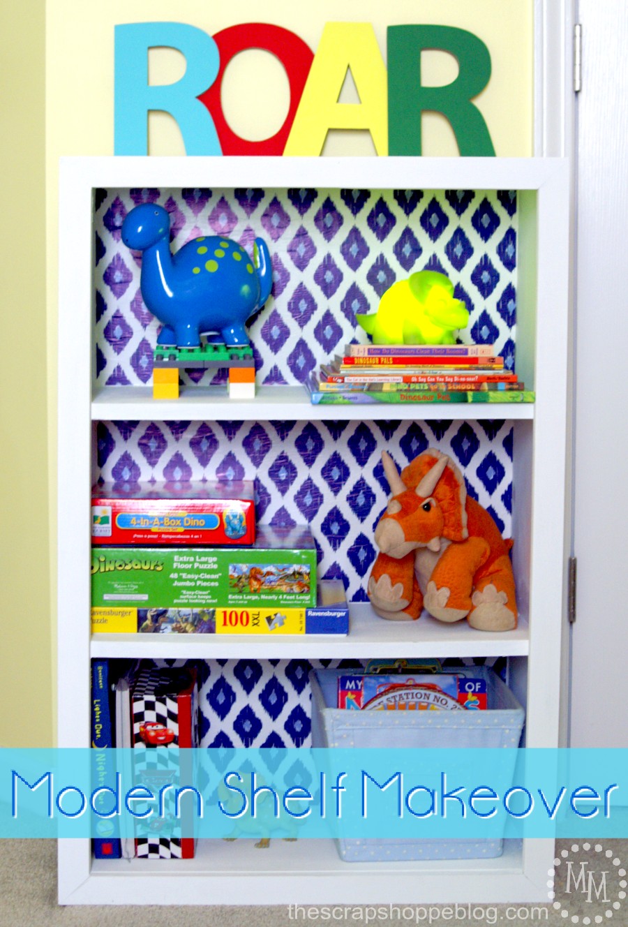 modern shelf makeover