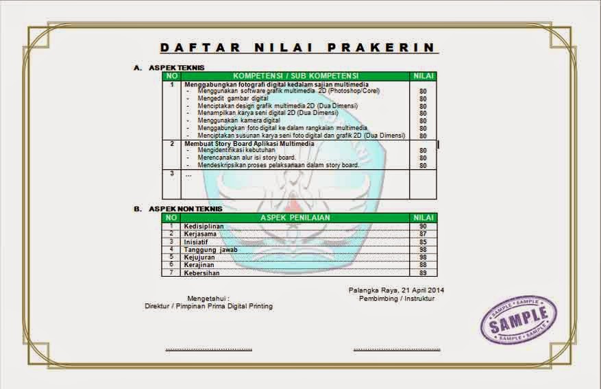 Multimedia SMK Contoh Sertifikat Prakerin [hal.2]