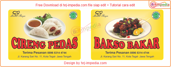 Contoh Stiker Label Makanan I Contoh Stiker Makanan Ringan